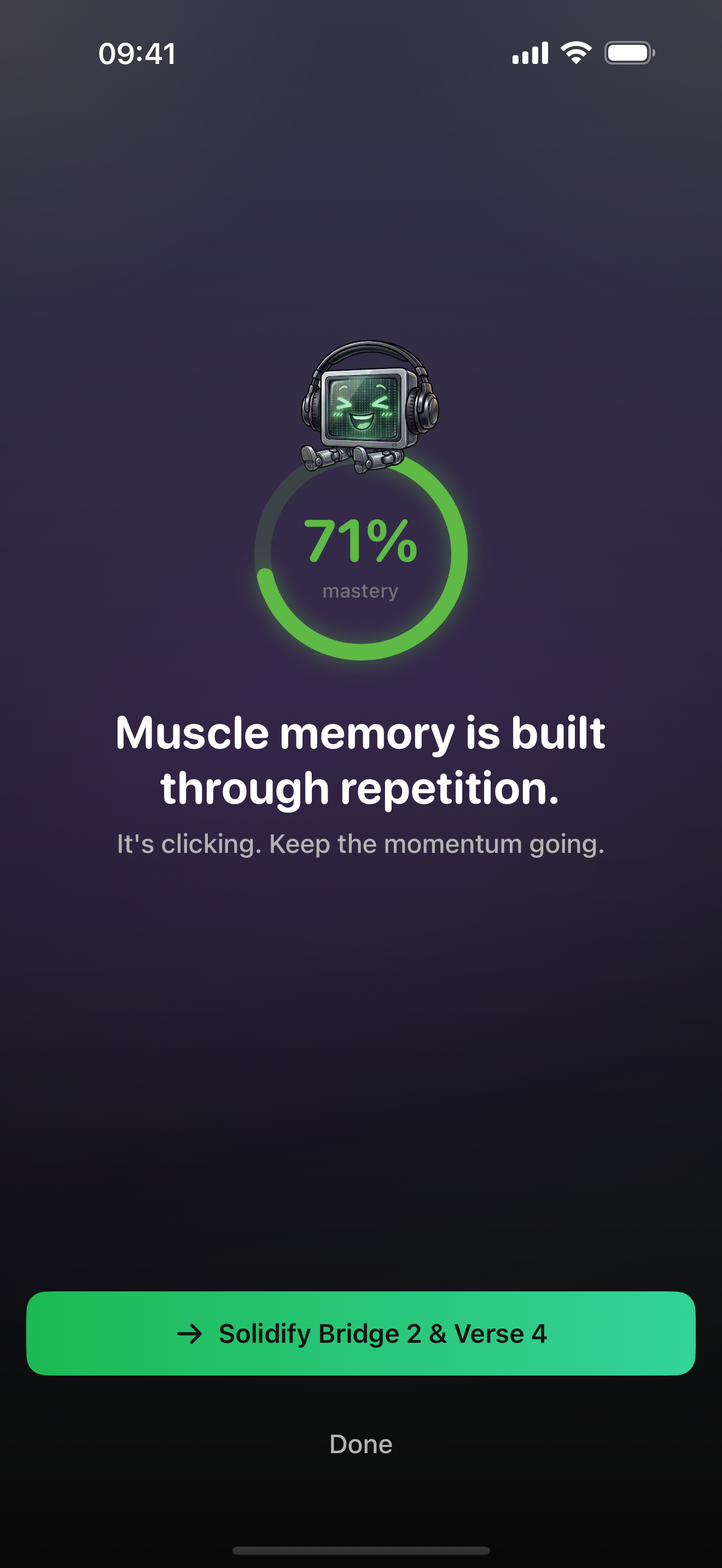 Practice complete — see your results