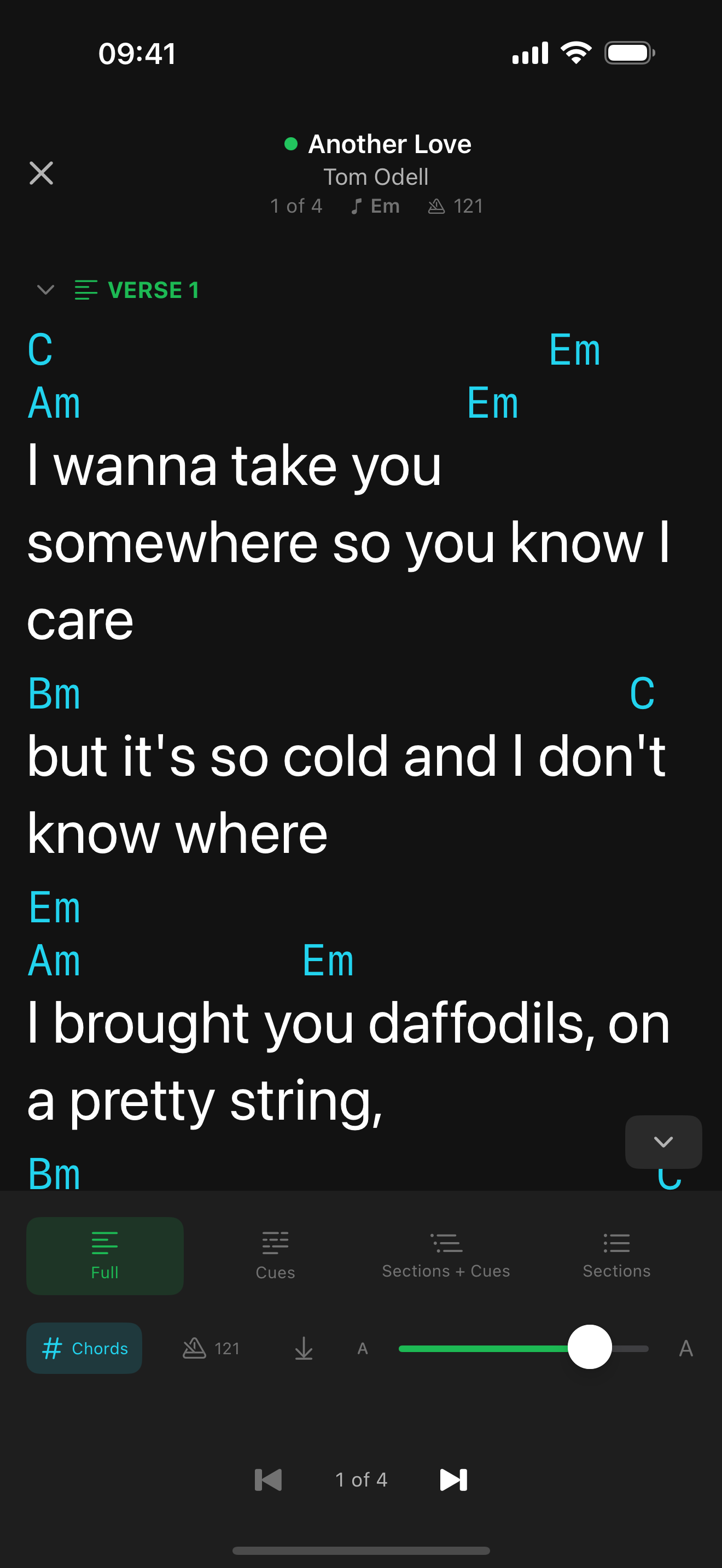 Full lyrics with chords