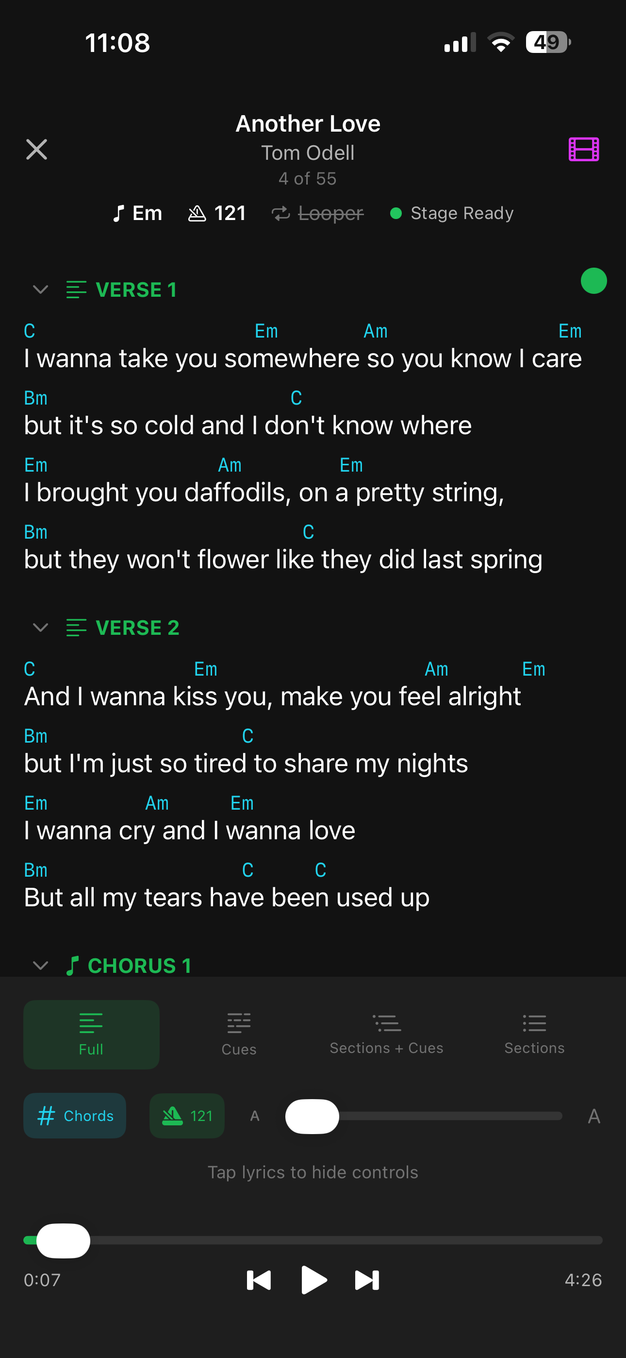 Full lyrics with chords